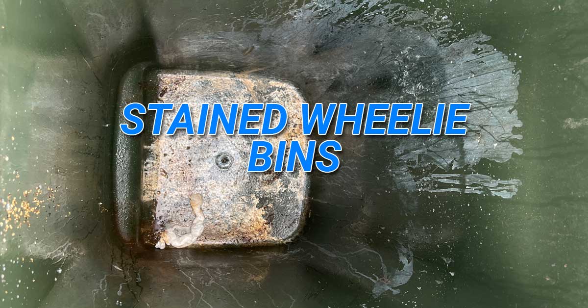 stained wheelie bins